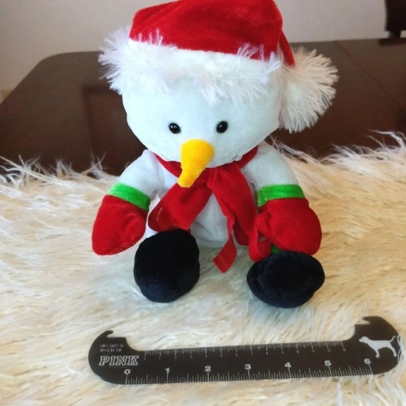 greenbrier Other - Snowman Plush in Santa hat 2009 stuffed animal carrot nose